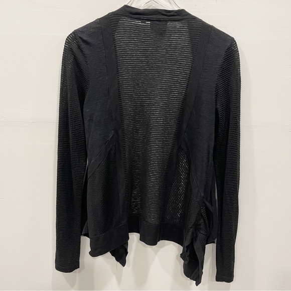 Anthropologie Vanessa Virginia Black Cavern Open Front Cardigan Casual Small - Picture 3 of 11